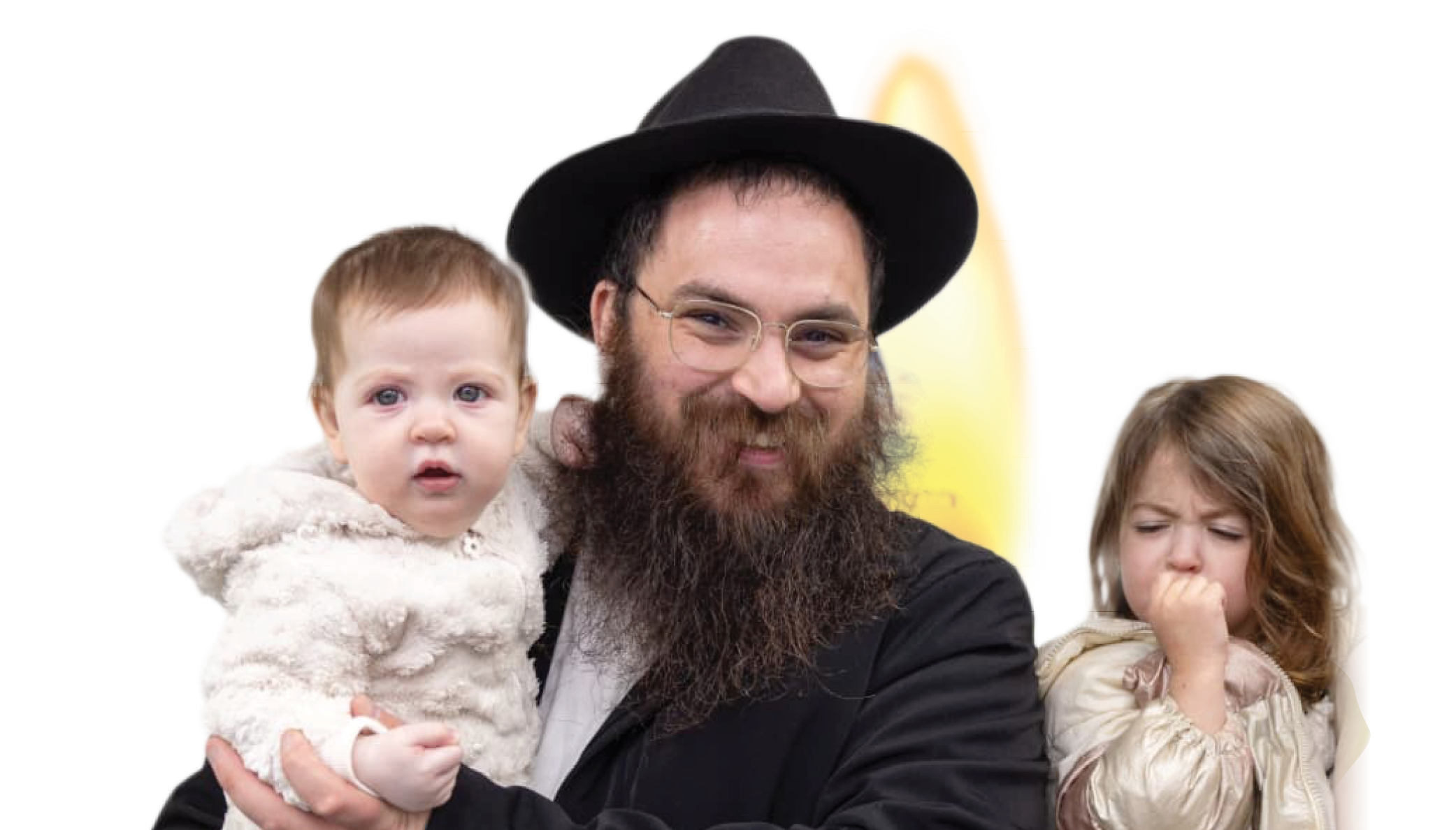 ר' שמואל אמיתי ע''ה עם שתי בנותיו הקטנות
