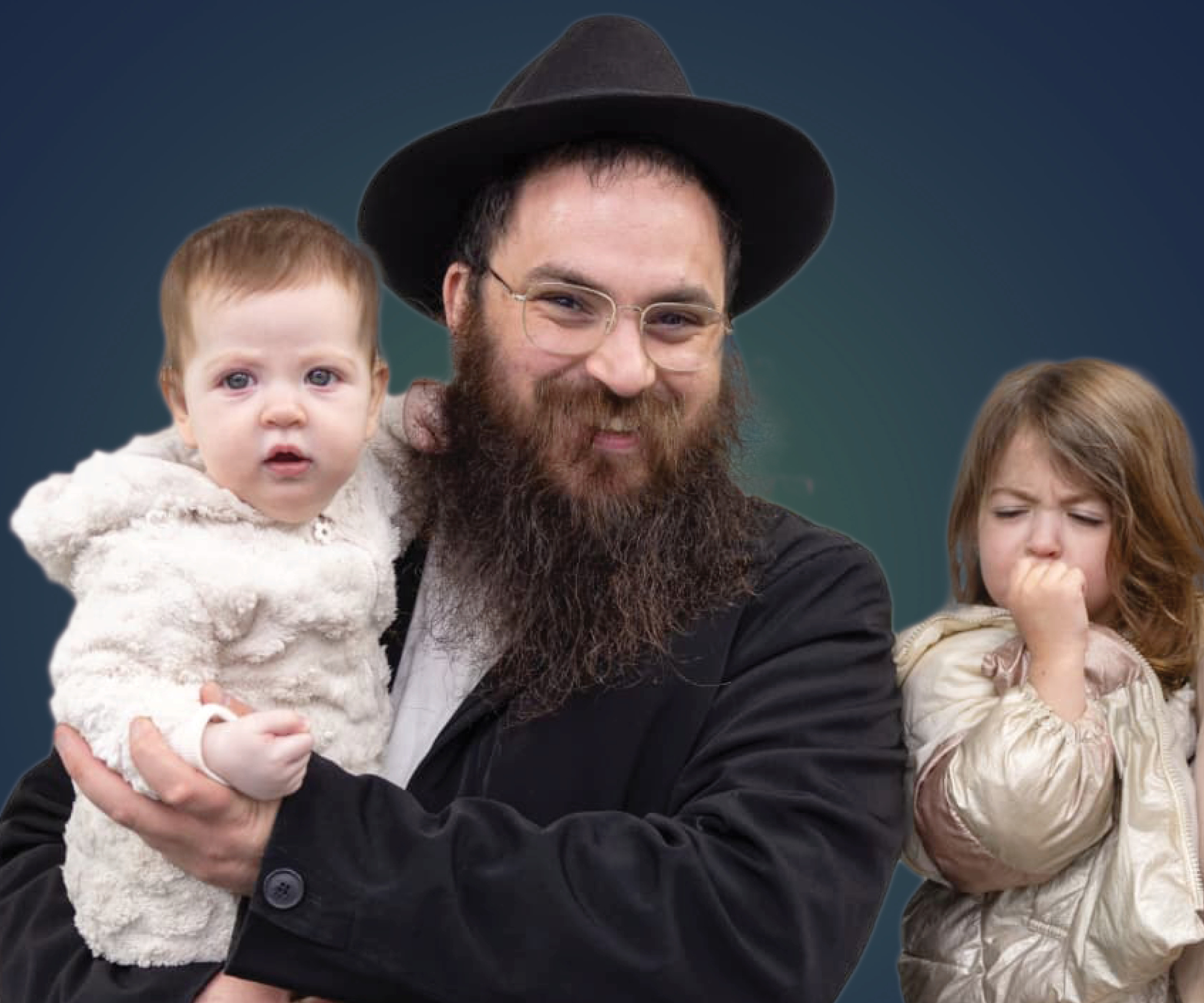ר' שמואל אמיתי ע''ה עם שתי בנותיו הקטנות